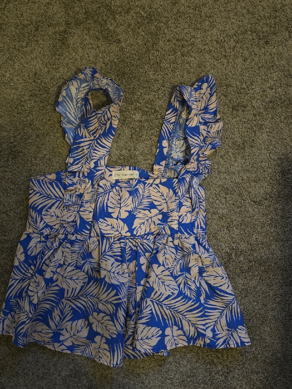 Womens Blue Off The Shoulder Shirt